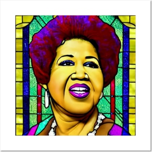 Aretha Franklin Stained Glass Posters and Art